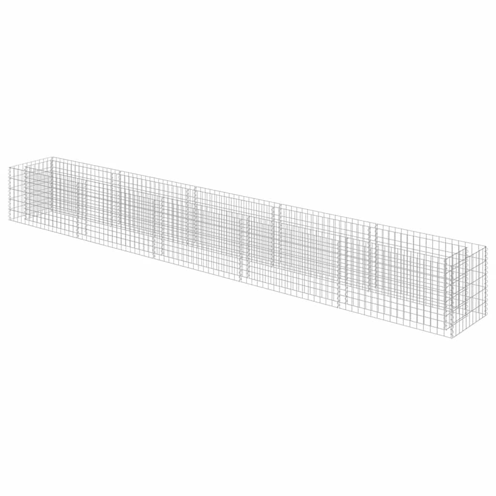 vidaXL Gabion Raised Bed Galvanized Steel 177.2"x19.7"x19.7"