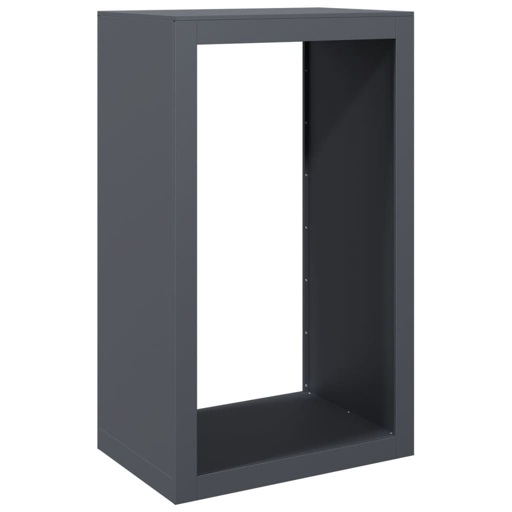 vidaXL Firewood Rack Anthracite 23.6"x15.7"x39.4" Steel