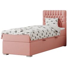 KONDELA Fonda 90 P upholstered single bed with salmon mattress