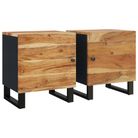 vidaXL Bedside Cabinets 2 pcs 15.7"x13"x18.1" Solid Wood Acacia