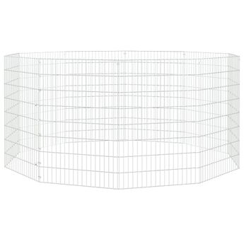 vidaXL Free Range Animal Enclosure 10-Panel 21.3"x31.5" Galvanized Iron