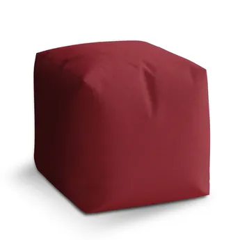 Sablio Taburet Cube Tmavě červená - 60x60x60 cm