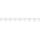 vidaXL Garden Fence with Spear Top Steel 1426x80 cm Black