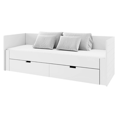 Folding bed, white, 90/180x200, ANTONY