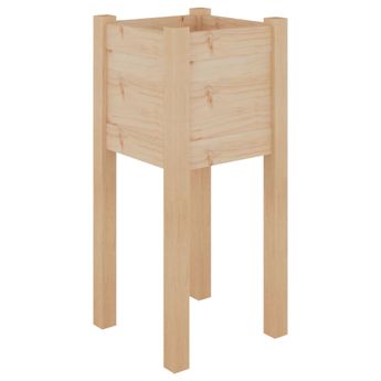 vidaXL Garden Planter 12.2"x12.2"x27.6" Solid Wood Pine