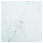 vidaXL Table Top White 70x70 cm 6 mm Tempered Glass with Marble Design