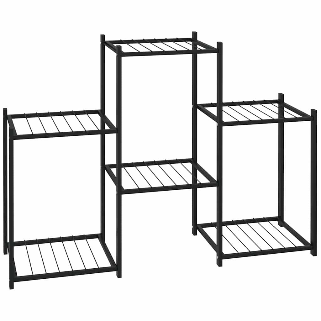 vidaXL Flower Stand 32.7"x9.8"x23.6" Black Iron