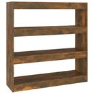 vidaXL Book Cabinet/Room Divider Smoked Oak 100x30x103 cm
