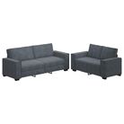 vidaXL 2 Piece Sofa Set with Cushions Dark Gray Velvet