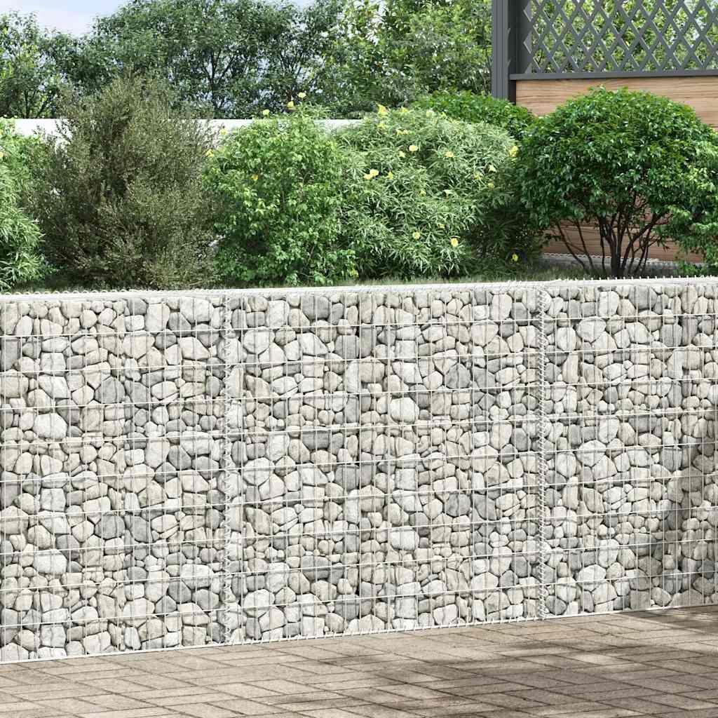 vidaXL Trapezium Gabion Raised Bed Galvanized Steel 59.1"x7.9"x39.4"