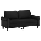 vidaXL 2-Seater Sofa Black 55.1" Faux Leather