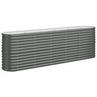 vidaXL Garden Raised Bed Galvanised Steel 224x40x68 cm Anthracite