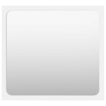 vidaXL Bathroom Mirror White 15.7"x0.6"x14.6" Engineered Wood