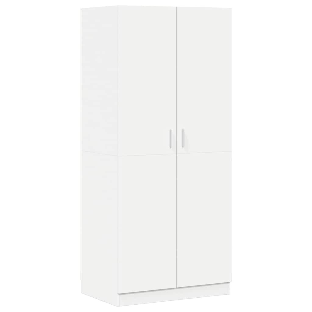 vidaXL Wardrobe White 31.5"x20.5"x70.9" Engineered Wood