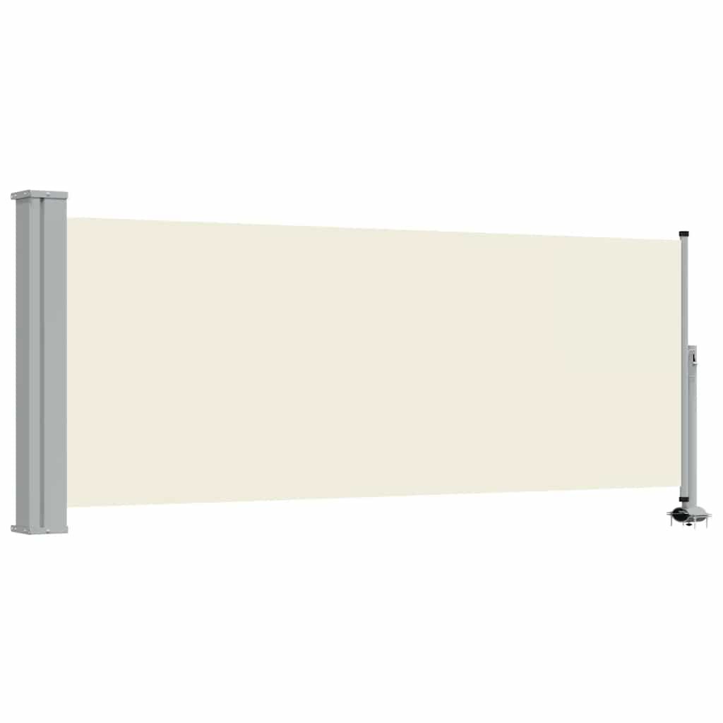 vidaXL Patio Retractable Side Awning 39.4"x118.1" Cream