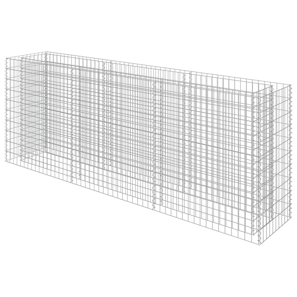 vidaXL Gabion Raised Bed Galvanized Steel 106.3"x19.7"x39.4"