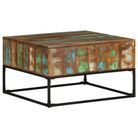 vidaXL Coffee Table 26.8"x26.8"x16.1" Solid Reclaimed Wood