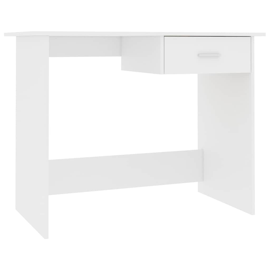 vidaXL Desk White 39.4"x19.7"x29.9" Engineered Wood