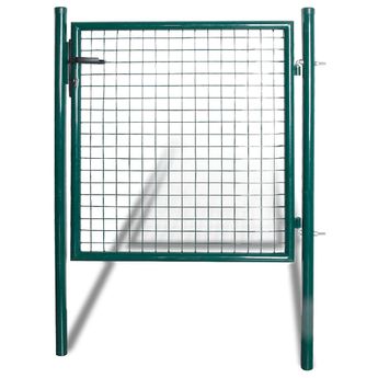 vidaXL Single Door Fence Gate 100x100 cm Powder-Coated Steel