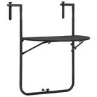 vidaXL Hanging Balcony Table Brown 60x64x83.5 cm Plastic Rattan Look