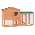vidaXL Outdoor Large Rabbit Hutch Small Animal House Pet Cage Wood