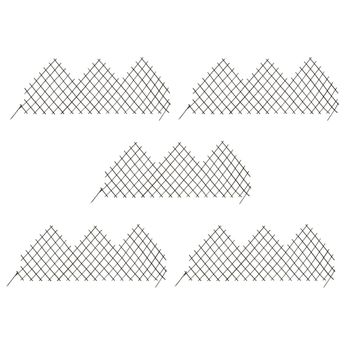 vidaXL Garden Trellis Fences 5 pcs 170x75 cm Willow