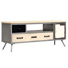 vidaXL TV Stand Solid Wood Mango and Steel 47.2"x11.8"x17.7"