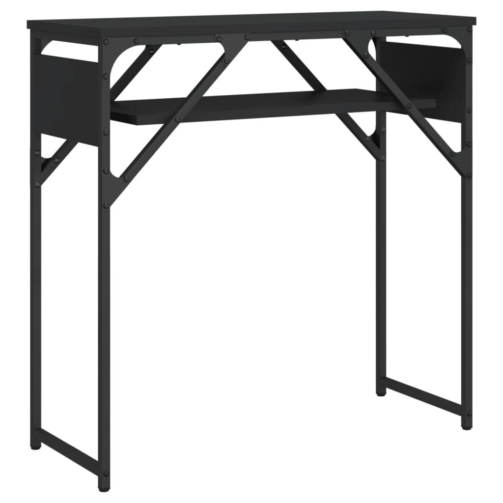 vidaXL Console Table with Shelf Black 29.5"x11.8"x29.5" Engineered Wood