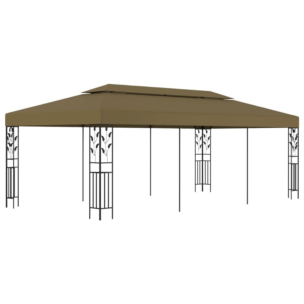 vidaXL Gazebo 19.7'x9.8' Taupe 0.6 oz/ftÂ²