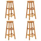 vidaXL Bar Stools 4 pcs Solid Acacia Wood