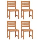 vidaXL Garden Chairs 4 pcs Solid Wood Teak