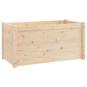 vidaXL Garden Planter 39.4"x19.7"x19.7" Solid Wood Pine