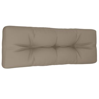 vidaXL Pallet Cushion Taupe 120x40x12 cm Fabric