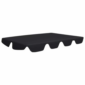 vidaXL Replacement Canopy for Garden Swing Black 150/130x105/70 cm