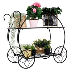 KONDELA Odrio pedestal under the flower pot black