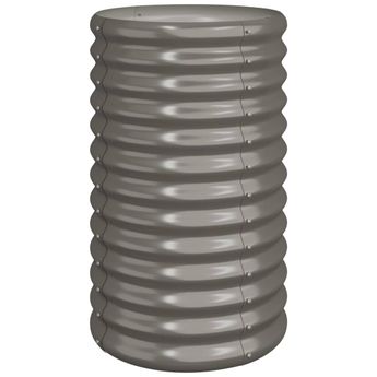 vidaXL Garden Planter Galvanised Steel 40x40x68 cm Grey