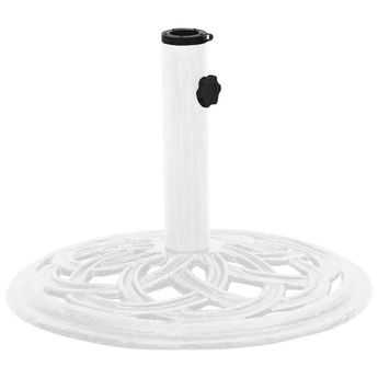 vidaXL Umbrella Base White 17.3"x17.3"x12.2" Cast Iron