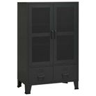 vidaXL Industrial Storage Chest Black 27.6"x15.7"x45.3" Metal
