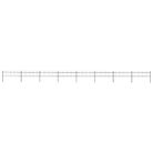 vidaXL Garden Fence with Spear Top Steel 1426x60 cm Black
