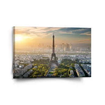 Sablio Obraz Paříž Eifellova věž Skyline - 120x80 cm