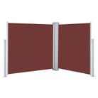 vidaXL Retractable Side Awning Brown 47.2"x236.2"