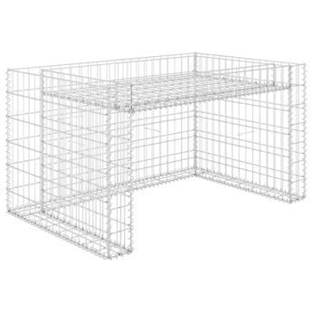vidaXL Lawn Mower Garage with Raised Bed 43.3"x31.5"x23.6" Steel Wire
