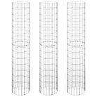 vidaXL Circular Gabion Raised Beds 3 pcs Galvanized Steel Ã11.8"x59.1"