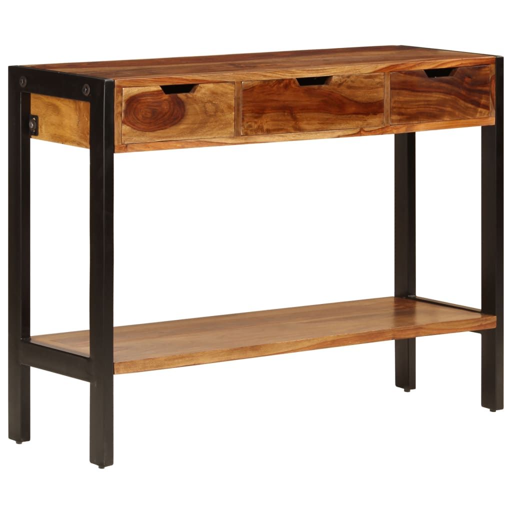 vidaXL Sideboard with 3 Drawers 43.3"x13.8"x29.5" Solid Acacia Wood