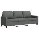 vidaXL 3-Seater Sofa Dark Gray 70.9" Fabric