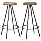 vidaXL Bar Stools 2 pcs Solid Reclaimed Wood