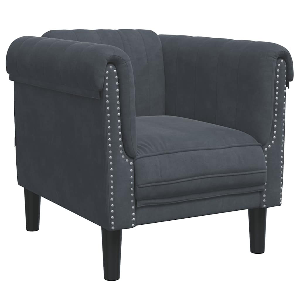 vidaXL Sofa Chair Dark Gray Velvet