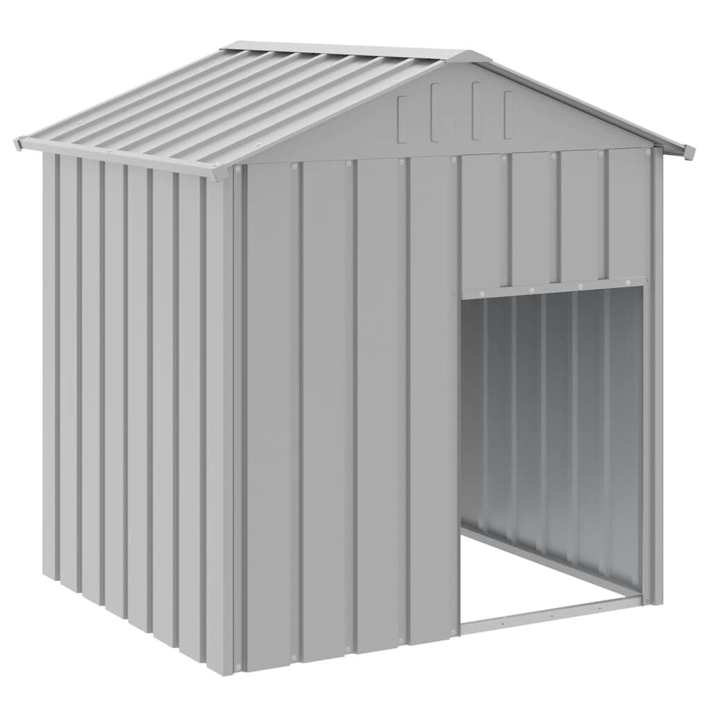 vidaXL Dog House with Roof Light Gray 46.1"x40.6"x48.4" Galvanized Steel