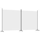 vidaXL 2-Panel Room Divider White 348x180 cm Fabric