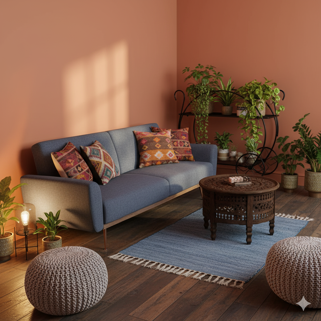 Boho Elegance in the Living Room